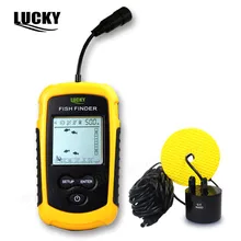 Lucky Fish Finder FF1108-1 Portable Sonar Wired LCD Fish Depth Alarm 100M 328Feet AP Electronic Fishing Tackle B3