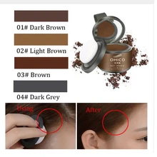 Цвет волос порошок покрытие белый цвет тонкие волосы мгновенно Пушистый черный корень консилер линия волос Тени Макияж 4 цвета