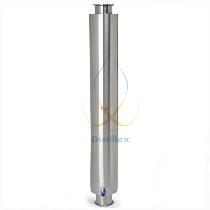 Dry Ice Sleeve Column (Tube) 3" x 36" Tri-Clamp Dewax Spool |