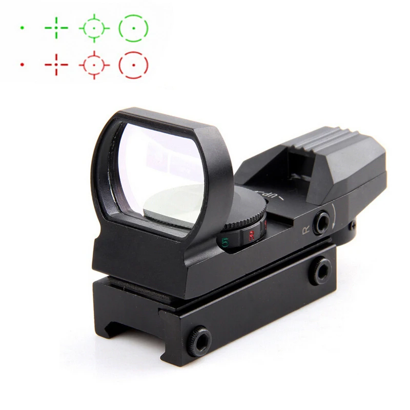 Hot 20mm Rail Riflescope Hunting Optics Holographic Red Dot Sight Reflex 4 Reticle Tactical Scope Hunting Gun Accessories