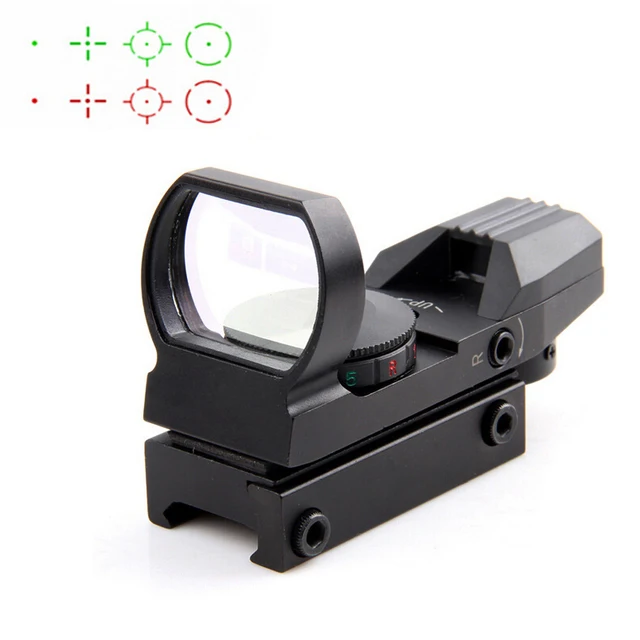 ¡Oferta! Riflescope de 20mm, óptica de caza, reflejo holográfico de punto rojo, mira Táctica de 4 retículas, accesorios de pistola de caza