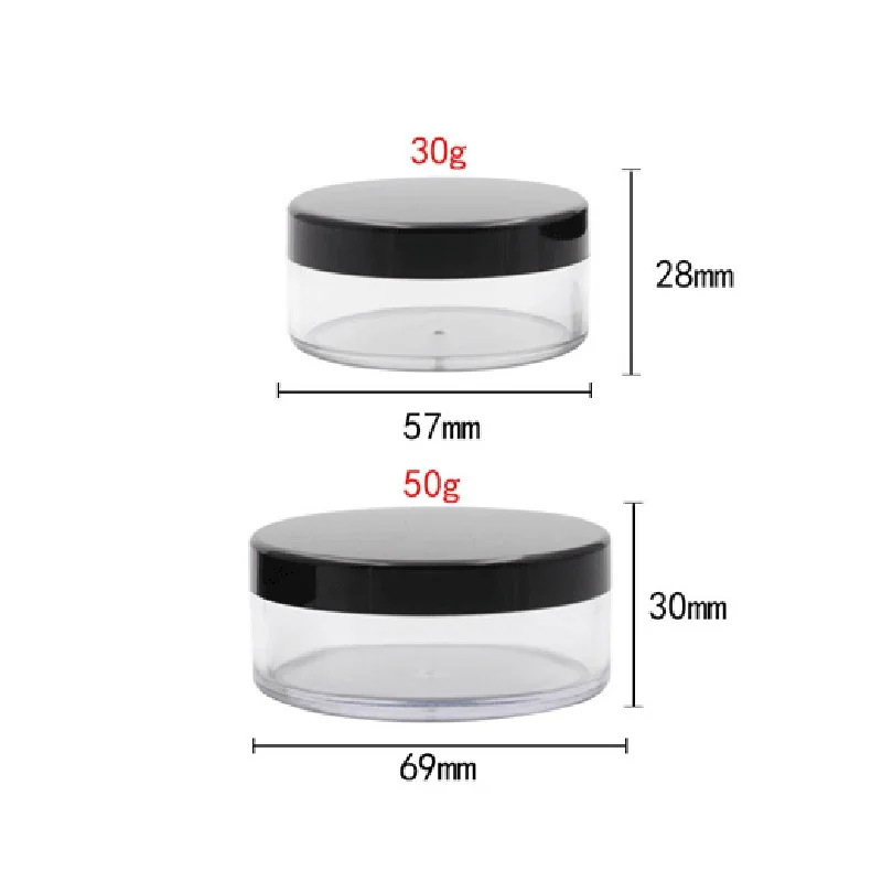 30 г/50 г новая Рассыпчатая банка для пудры с просеивателем пустой косметический контейнер компактный макияж