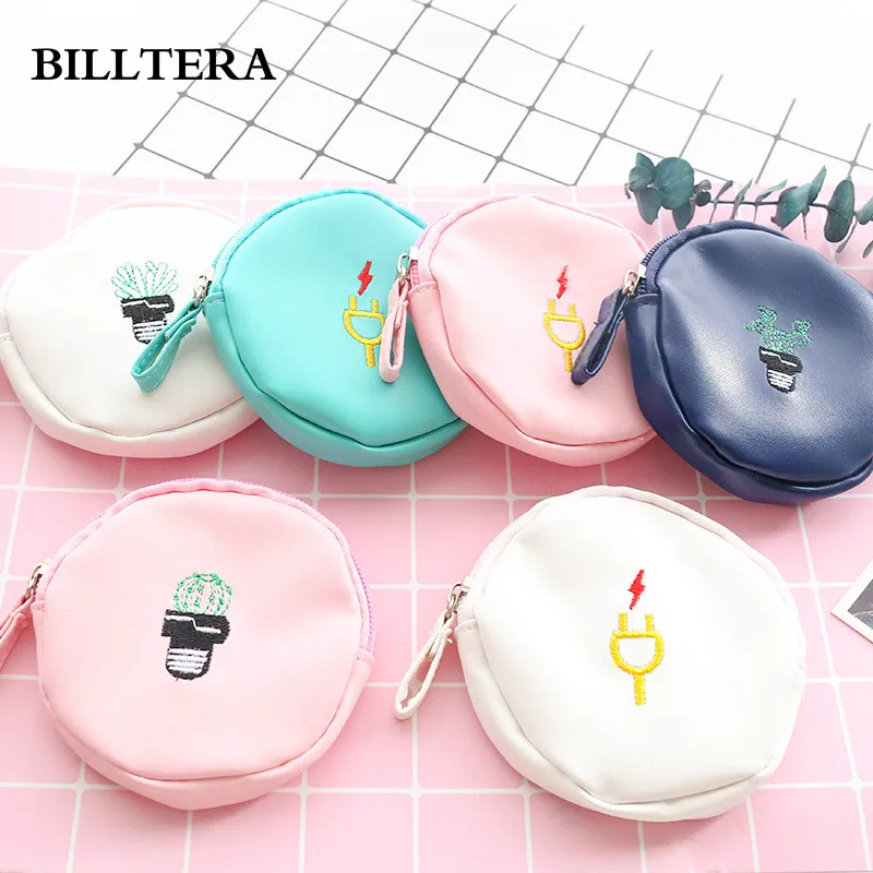 Korean Small Fresh Coin Purse Women Cactus Embroidery The Wallet Ladies