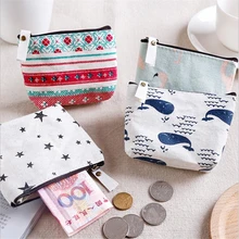 1 шт., унисекс, Холщовый кошелек, мини кошелек, сумочка, Холщовая Сумка, маленькая молния, кошелек для монет, держатель для карт, кошелек