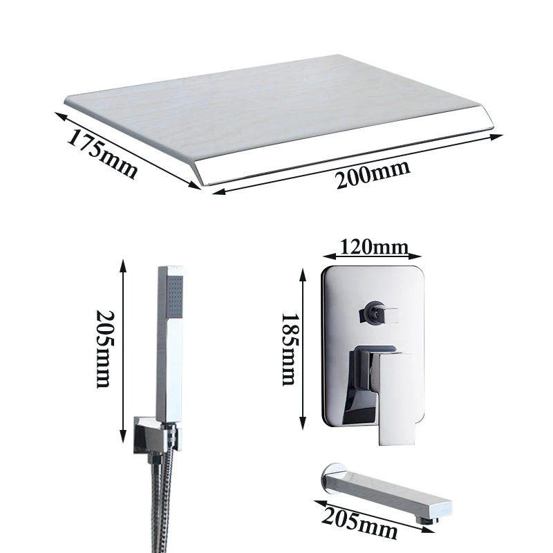 KEMAIDI Ванна Водопад душевая головка настенная душевая панель смеситель хромированный набор для душа с ручной душевой рукояткой