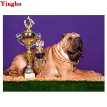 5D DIY Алмазная картина ПЭТ фото на заказ Алмазная вышивка шар пей животное собака Алмазная мозаика мозаичная картина из страз