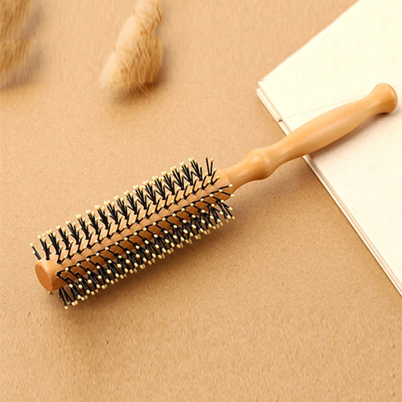 1pcs wood Round Comb Barber Hair Dressing Salon Styling Tools Brushes
