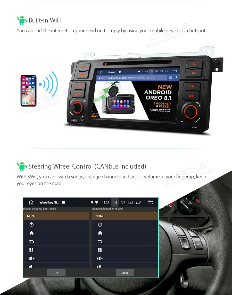 Clearance 7" Android 8.1 Car DVD Player RDS GPS CANbus WIFI Radio for BMW E46 M3 2000 2001 2002 2003 2004 2005 2006 Rover 75 MG ZT 14