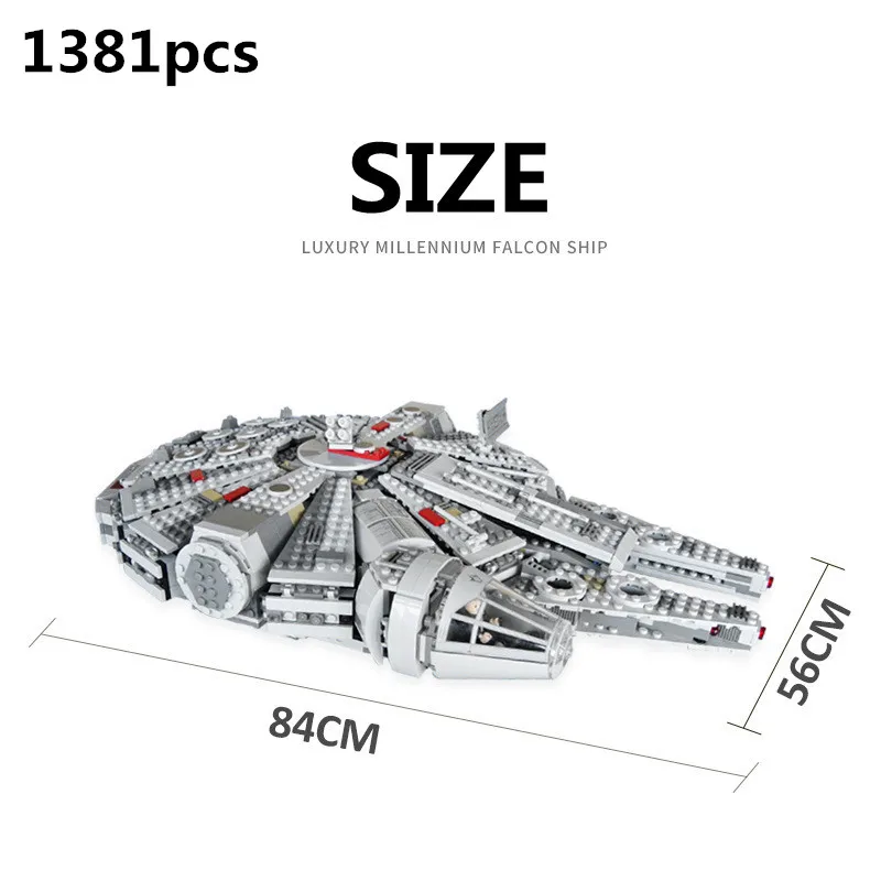 Skup Przebudzenie mocy Star Set Wars seria kompatybilny LegoINGLYS 79211 Millennium Falcon figurki Model klocki dla dzieci