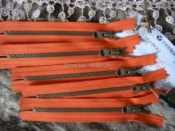 

Silent silent zipper ykk resin 3# antique copper resin zipper 14cm silent orange clothing pocket zipper
