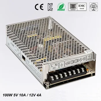 

double sortie de commutation d'alimentation 5V 10A 12V 4A100 W ac a dc alimentation ac dc convertisseur 220 v a 24 v 5 vOEM/ODM