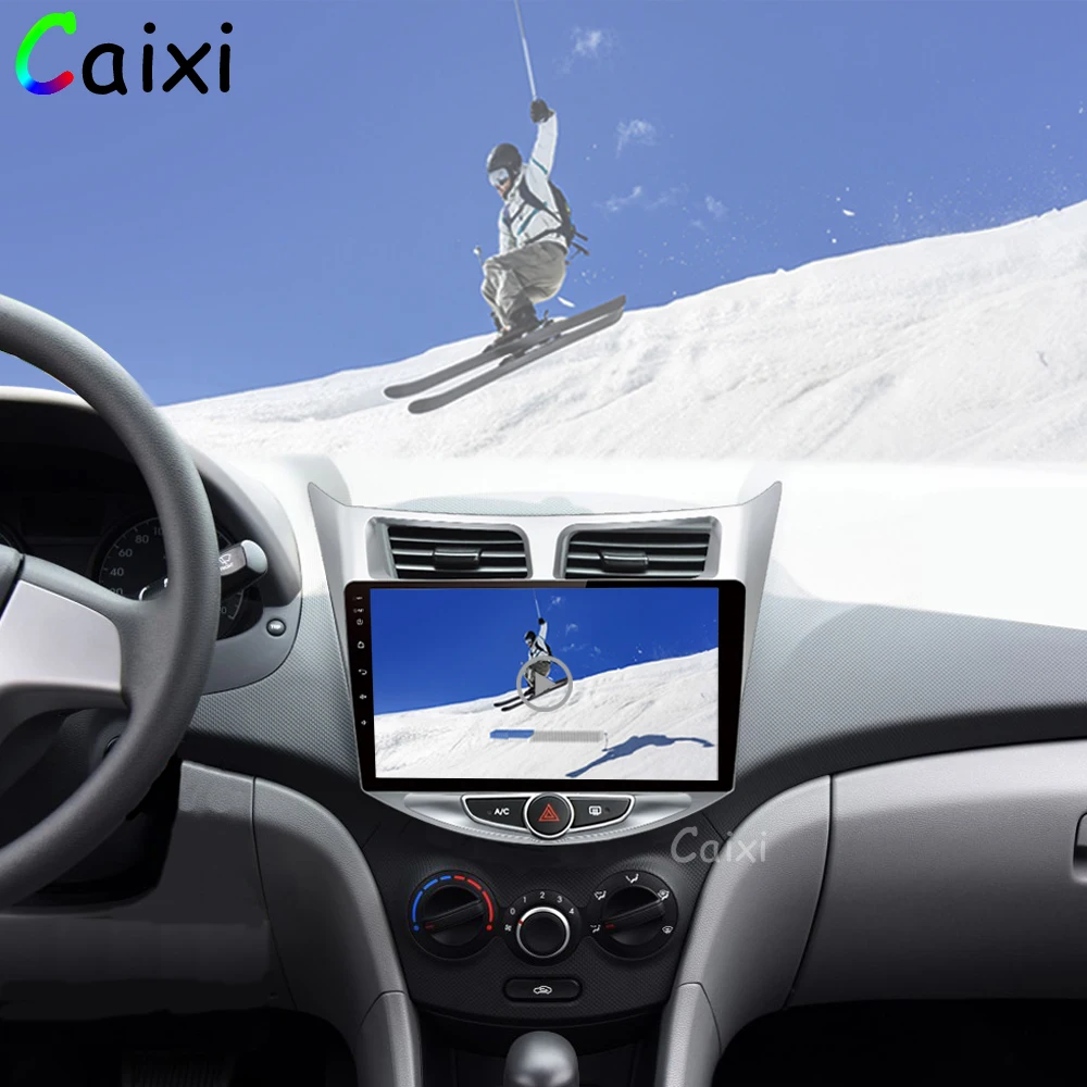 CAIXI 2 din Android 8,1 Автомагнитола для hyundai Solaris Verna 2011 2012 2013- gps навигация автомобильный мультимедийный слой