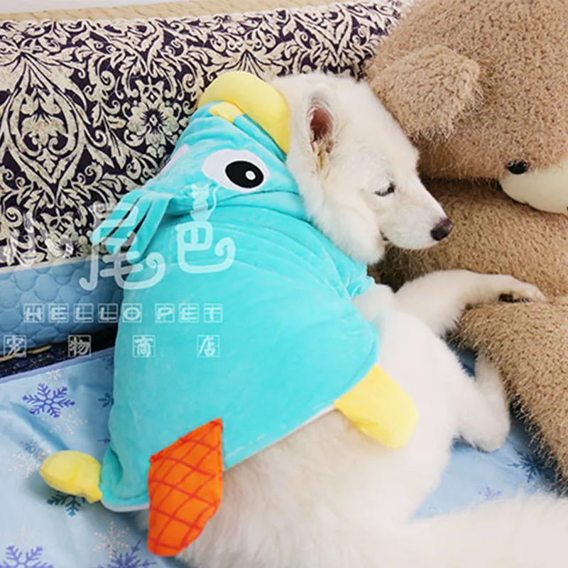 Halloweenpetdogduckcostumeclothingwinterwarmfleecebiglarge