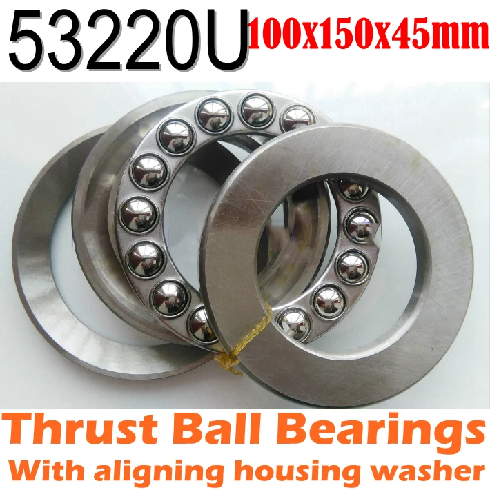 100x150x45 mm Thrust Ball Bearings 53220U Axial 53220M 18220 Plane With