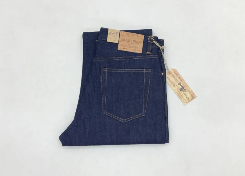 2018 Bob Dong 14 5 oz прямые джинсы винтажные Selvage джинсовые брюки для мужчин размера