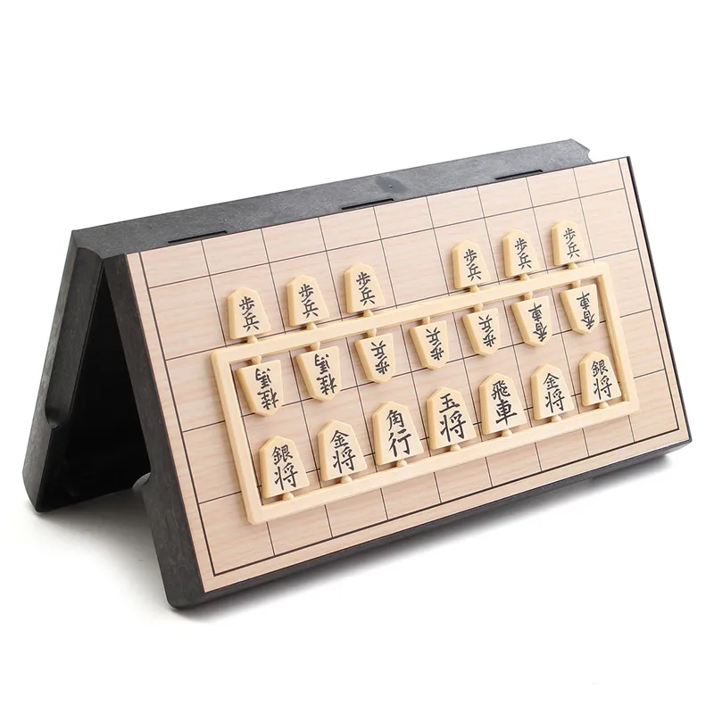 Pliable Portable magnétique pliant Shogi ensemble en boîte jeu d'échecs japonais sho-gi exercice logique pensée 25*25*2 cm