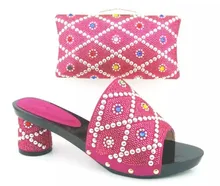 Neue Ankunft Frauen Italienische Passenden Schuh Und Tasche Set Afrikanische hochzeit Schuhe Mit Tasche Für Partei Größe 38-43 TH02