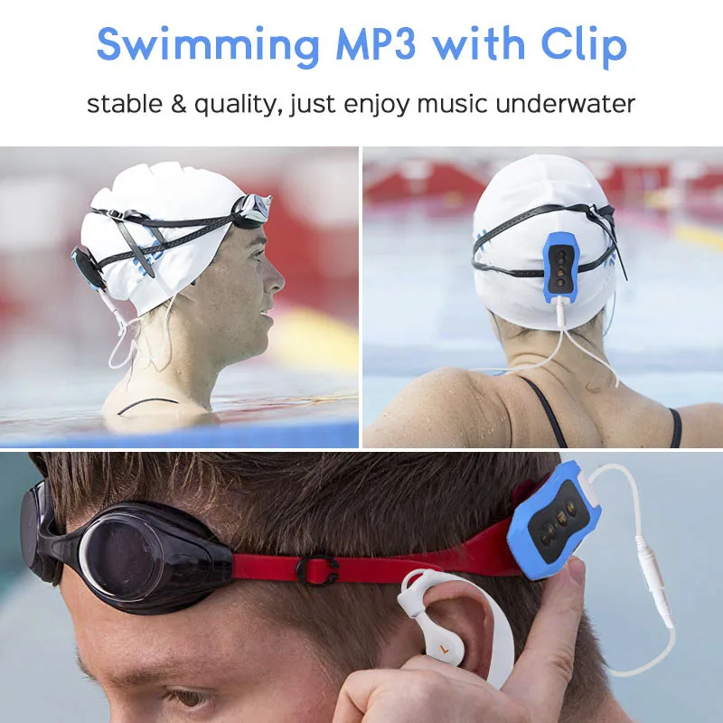  MP3 Player 4GB IPX8 Waterproof Swimming MP3 For Summer Diving Outdoor Sport FM Radio Music Player W