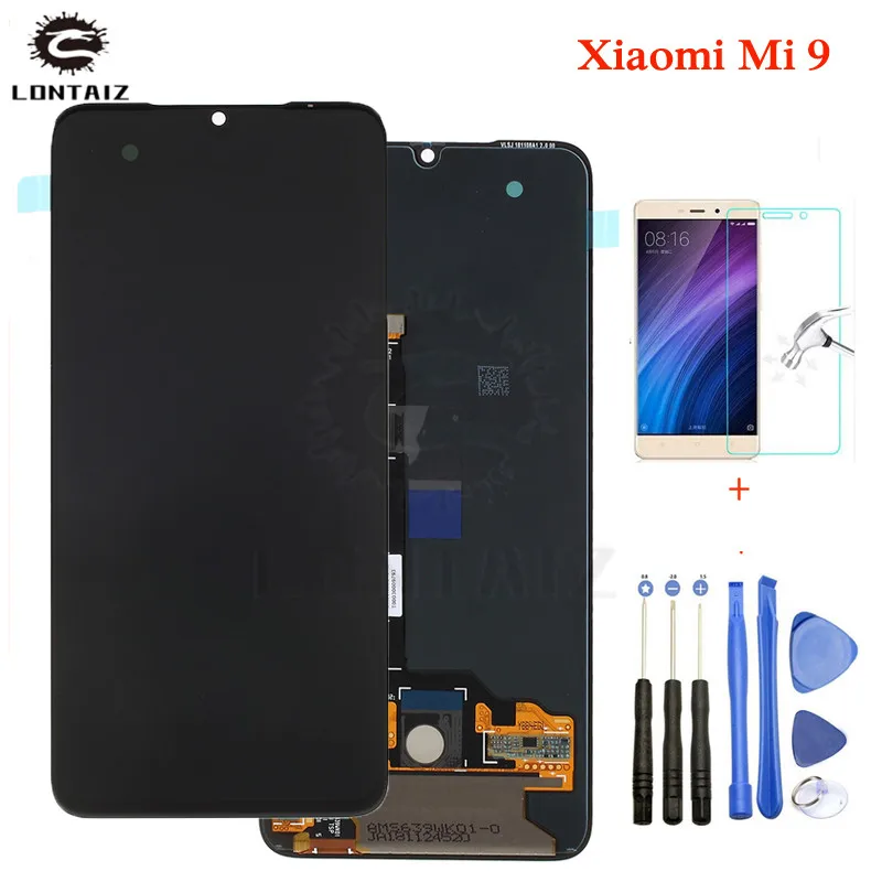 

6.39'' AMOLED Original LCD For xiaomi Mi 9 Mi9 Display xiaomi 9 LCD Display Touch ScreenDigitizer Assembly +tools