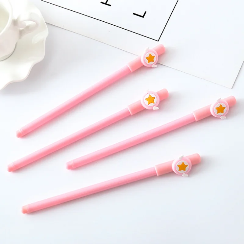 

36 pcs/lot Cute Star Gel pens for writing 0.5mm Black ink pen Scepter Card Captor Signature Pen Stationery School Supplies Gift