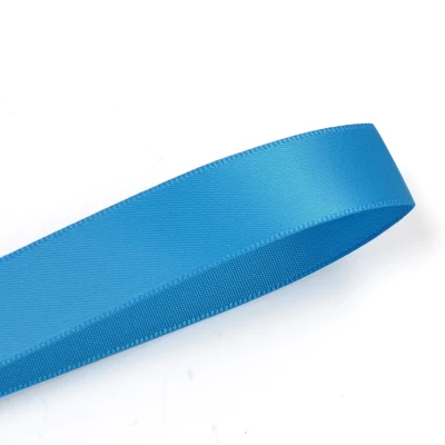 Elegant Blue Double Face Satin Ribbon - 100 Yards for Party & Wedding Decorations, Crafts, and Handmade Roses