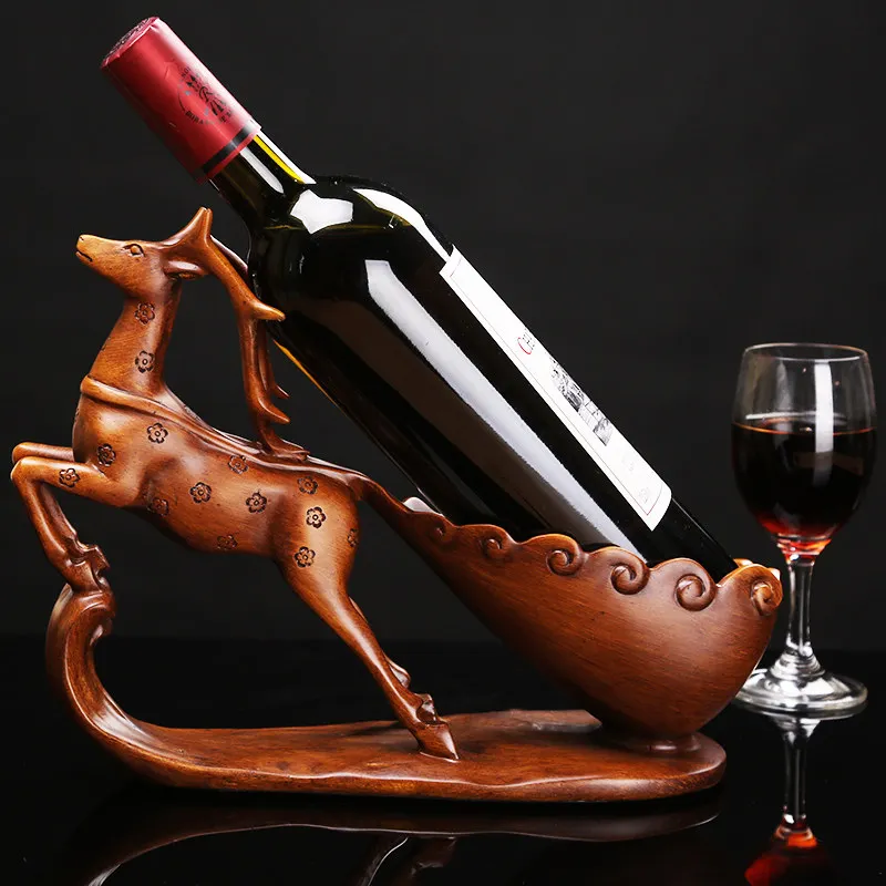 

Creative Handwork Sculpture Resin Wine Rack Home Wine Cabinet Art Decoration Decor Office Desktop Crafts Statue Birthday Gifts