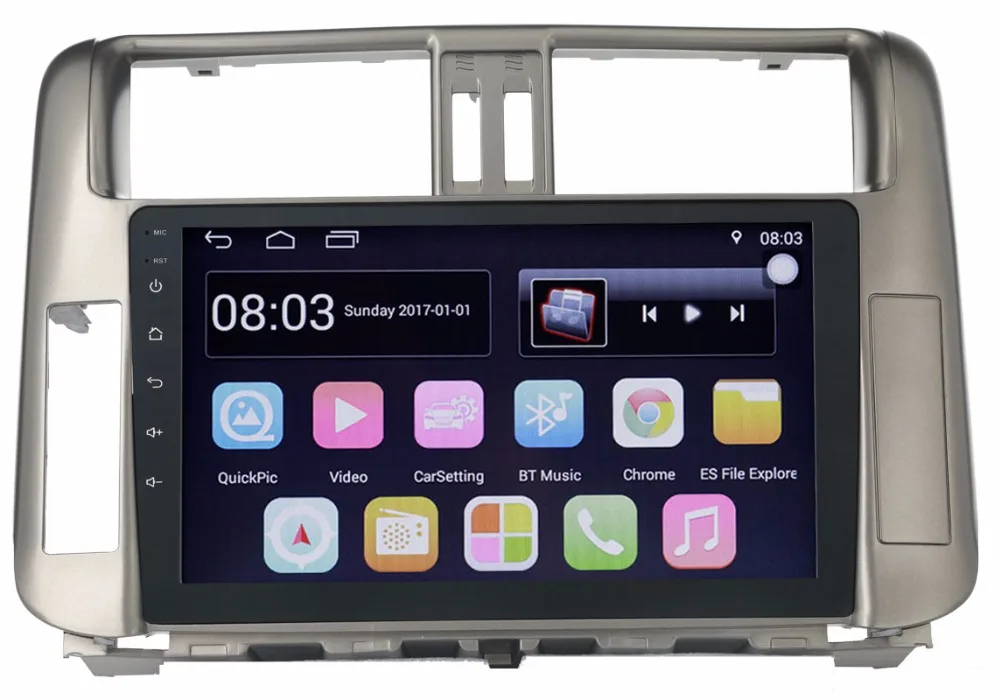 Perfect 2GB+32GB Android Car Radio 2din Multimedia Player for Toyota Prado 2010-2013 Radio MP5 GPS Navigation DVD Player 4