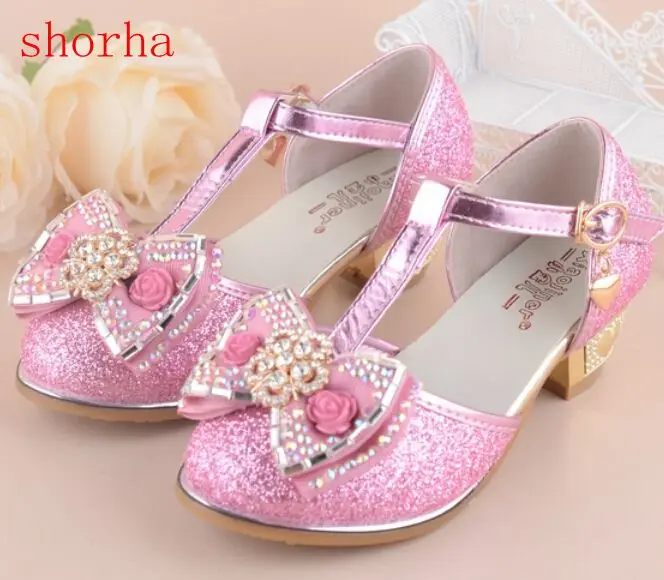 

Flowers Girls Princess Sandals 2018 New Brand Summer Children Wedding Shoes for Student Glitter Kids Party Shoe size 27~37