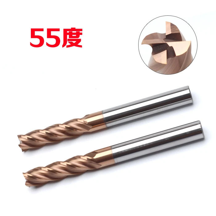 

1-10mm Size HRC55 End Milling Cutter CNC Machine End Mill Alloy Steel Milling Cutter Four Blades Coated Cutter Knife