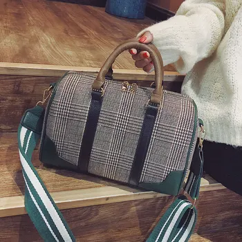 

2018 New Woolen Travel Bag Women's Designer Handbag Big Women's Tote Bag Quality Large-capacity Bucket Bags Shoulder Bags