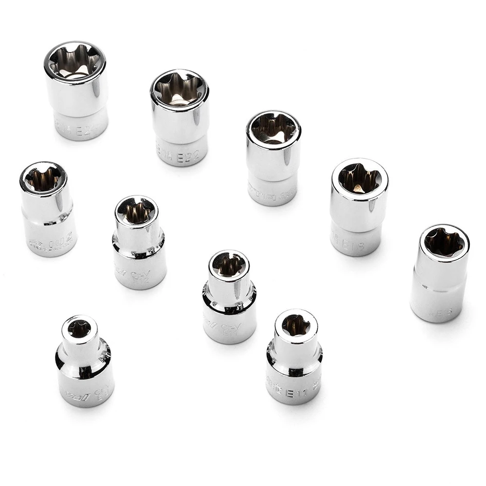 E Torx звездообразное гнездо набор 1/4-дюймовый и 3/8-дюймовый привод стальной E4-E18 10-розетки
