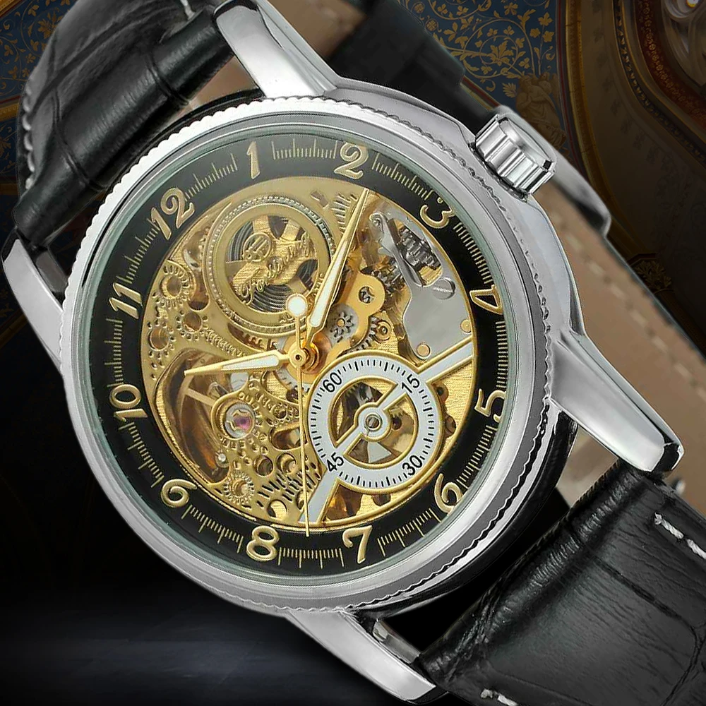 

FORSINING Unisex Auto Mechanical Wristwatches Leather Strap Luminous Hands Imported Movement RoyalWatches