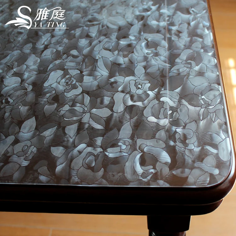 Soft glass pvc table mat transparent tablecloth scrub crystal plate waterproof oil table cloth