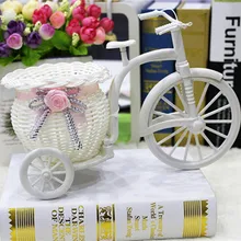 Цветочная ваза ручной работы в виде велосипеда из ротанга велосипедная Цветочная корзина домашний сад свадебное украшение Цветочная ваза горшки контейнер для хранения подарок