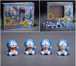 Аниме Catoon Doraemon милые рисунки ПВХ фигурку мальчика девушки Игрушечные лошадки подарки для детей KT229