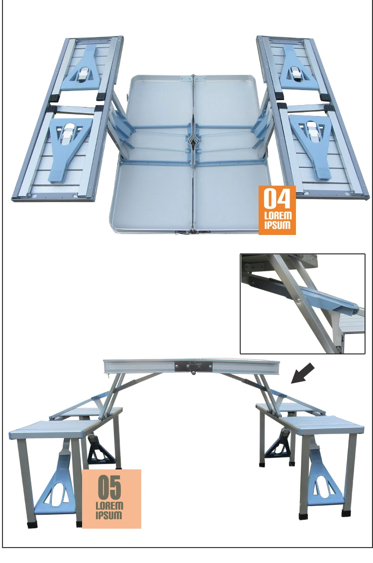 Открытый Алюминиевый Сплит складные столы и стулья Высокое качество портативный барбекю Открытый Стол Для Пикника