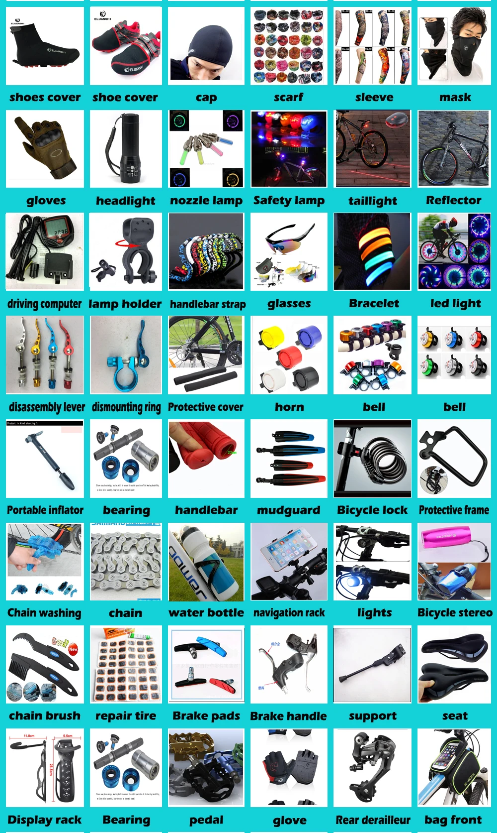 Top 5LED 2Laser Bike Lights generator turn signals smart lamp headlight zoomable Cycling At Night Safe set Bicycle Seatpost YiSeLei 4