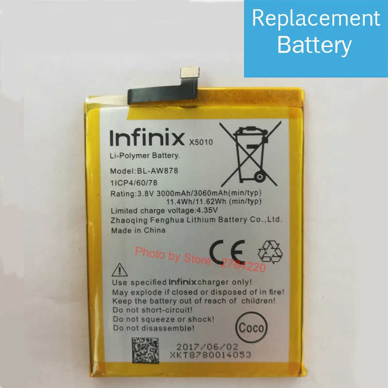 100% New 3060mAh Replacement Battery For Infinix Smart