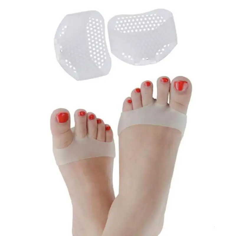 1 Pair Silicone heel pads Soft Forefoot Half Yard Pad Invisible High
