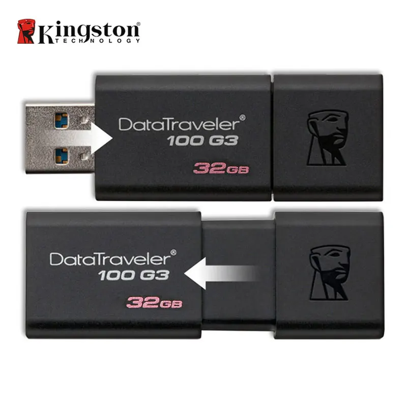 Kingston Data Traveler DT100G3 128GB USB3.0 Flash Drive 64GB 32GB Pendrive 16GB Mini USB Memory Stick Flashdisk U Disk 100MB/s