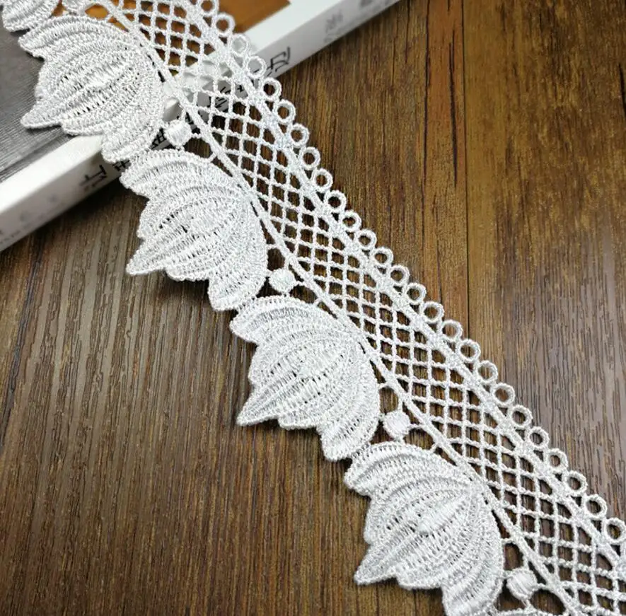 15Yard White/Black Shell Tassel Lace Trim Ribbon For Apparel Sewing DIY