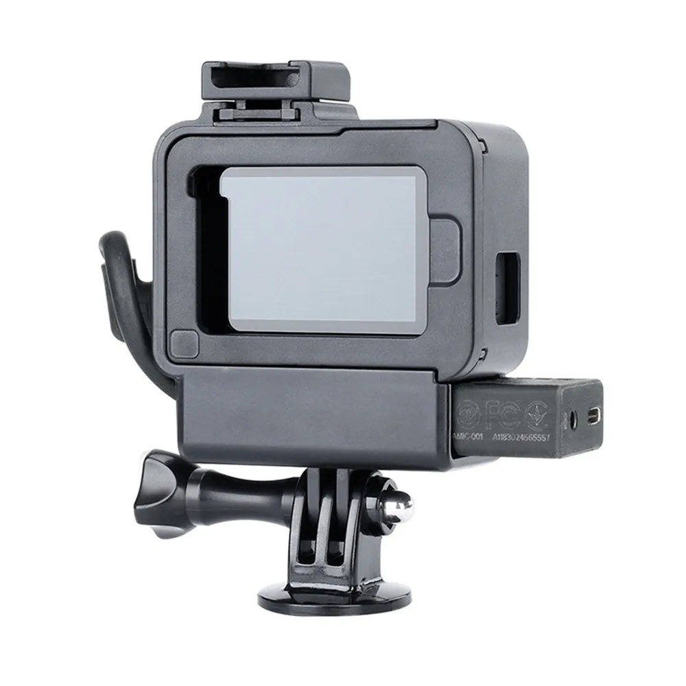 واقية حالة الإسكان شل ل GoPro بطل 7/6/5 قفص إطار الباردة تصوير الفيديو Vlog الساخن حذاء حالة ل ميكروفون مصباح ليد