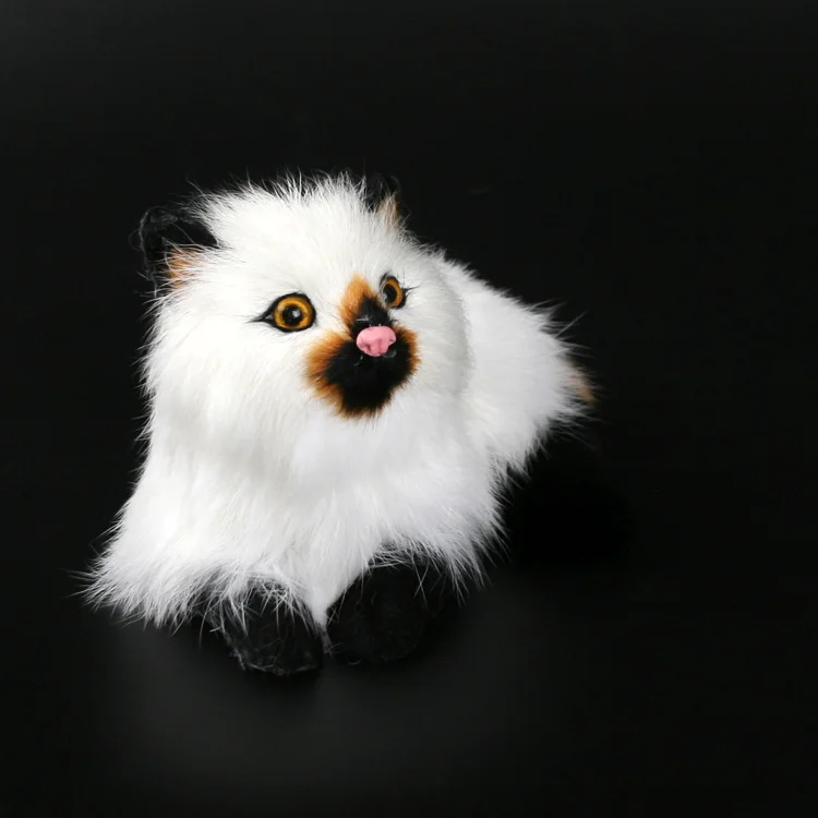 3 цвета, звучащий котенок, Белый Кот, плюшевая игрушка, мягкая, подарок для девочки, настоящая жизнь, плюшевая, лежащая кошка, Реалистичный, мурлыкающий звук, Электронная кошка, кукла