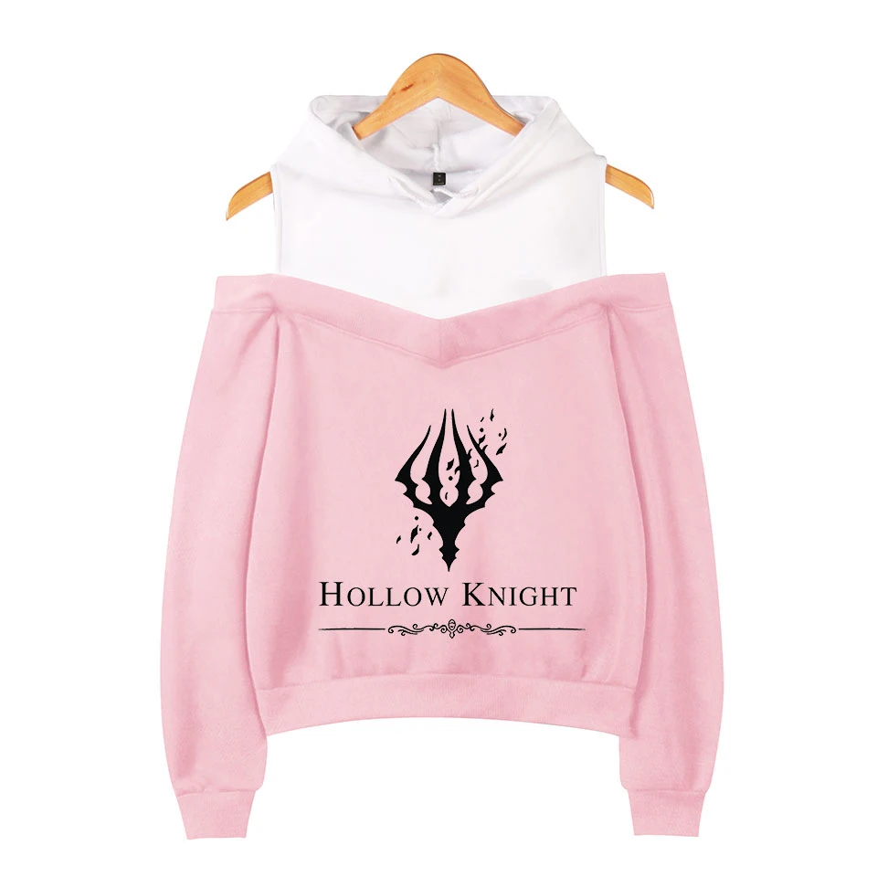 cute sweatshirts for girls Hollow Knight Off Shoulder Hoodies Women Fashion Long Sleeve Hooded Sweatshirts 2019 Hot Sleeve Casual Trendy Streetwear Clothes cute sweatshirts