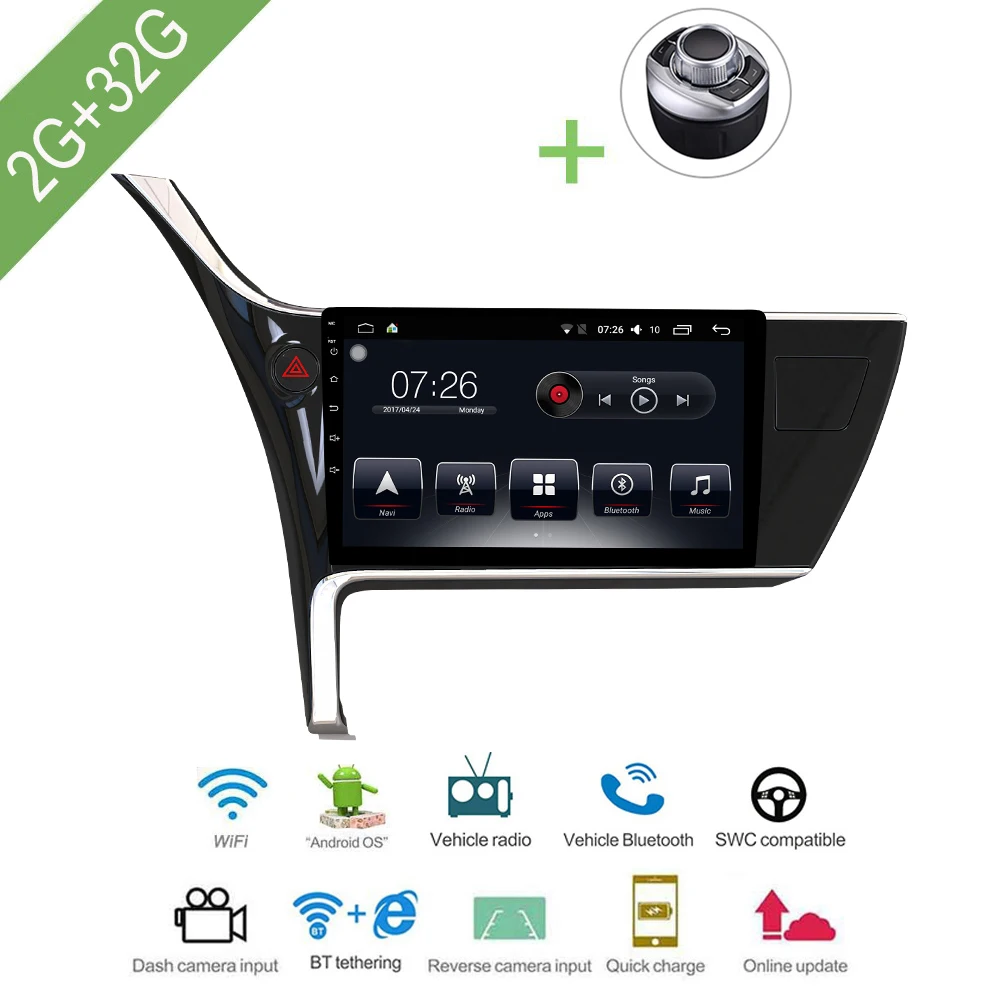 Top Car Multimedia player 1 Din Android 7.1 Car DVD For TOYOTA Corolla 2017 10.1" 2G/32G touch screen Car Radio GPS 0 Top Car Multimedia player 1 Din Android 7.1 Car DVD For TOYOTA Corolla 2017 10.1" 2G/32G touch screen Car Radio GPS 0
