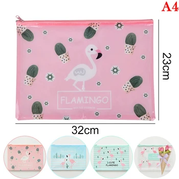 

kawaiiDocument Bag A4 File Folder pencil bags Stationery Filing Production Flamingo A4 A5 B6 File Bag