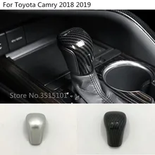 car styling Head Sequin Trim stick Gear Cover Shift knob control 1pcs For Toyota New Camry XV70 2017 2018 2019