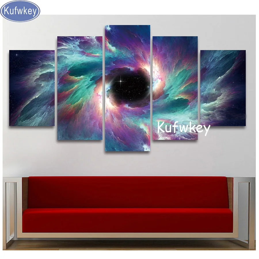

5pcs set abstract wall painting Full Square Drill 5D Diamond Painting custom Cross Stitch Mosaic Embroidery Wedding decoration