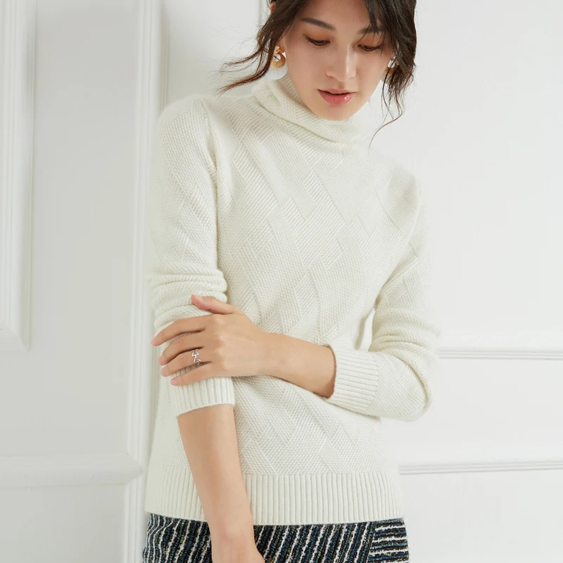 ZEHANGSEA-Winter new women's pullover high collar short simple fashion elegant comfortable ladies large size sweater-Shipping