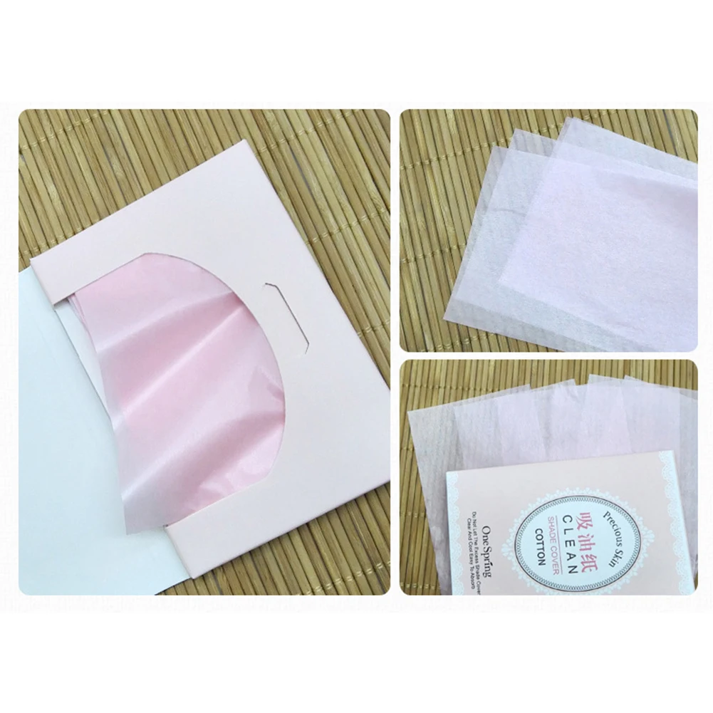 100Pcs Effective Oil Absorbing Cleansing Blotting Paper Skin Care Lightweight Soft Smooth Makeup Natural Face Tissue Portable